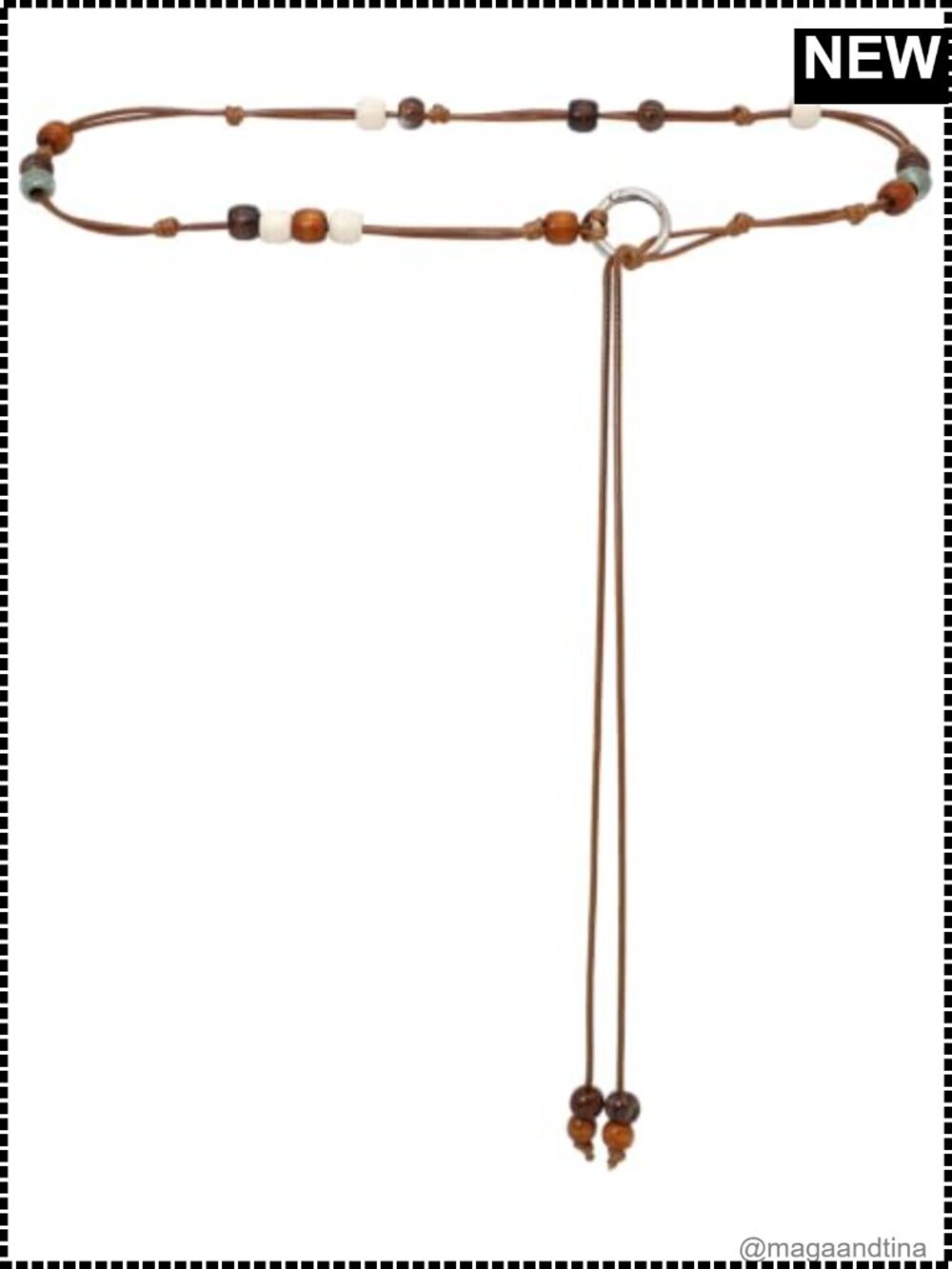 Women's Boho Hand-Woven Braided Beaded Waist Belt